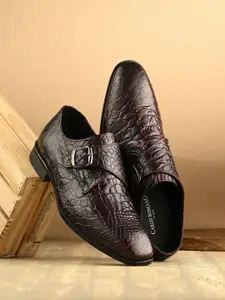 CARLO ROMANO Men Textured Formal Monk Shoes
