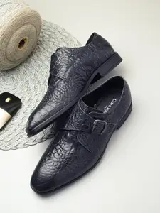 CARLO ROMANO Men Textured Formal Monk Shoes
