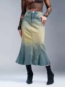 FREAKINS Pure Cotton Flared Midi Skirt