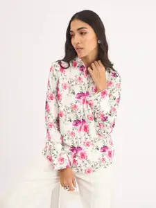 SALT ATTIRE Women Floral Printed Opaque Formal Shirt