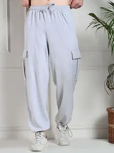 FITINC Men Relaxed Fit Cotton Mid Rise Joggers