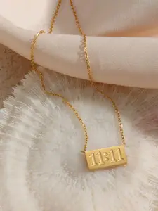 Jewels Galaxy Brass Gold-Plated Necklace