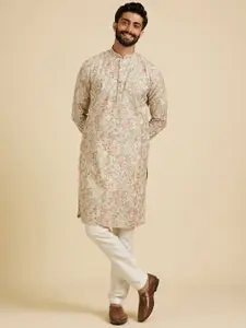 Manyavar Men Floral Printed Kurta