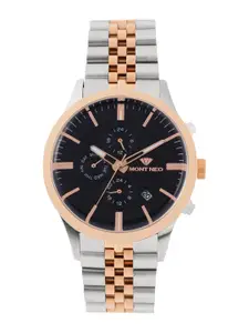 MONT NEO Men Patterned Dial & Bracelet Style Straps Analogue Watch 1049M-M1304