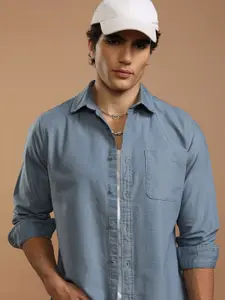 HIGHLANDER Men Slim Fit Opaque Casual Shirt