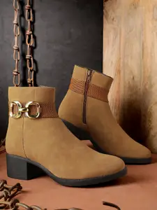 The Roadster Lifestyle Co. Women Regular Boots With Metallic Detail