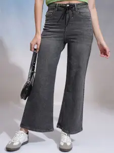 Tokyo Talkies Women Wide Leg Stretchable Mid-Rise Jeans
