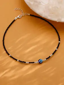 GIVA 925 Sterling Silver Rhodium-Plated Anklet