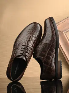 CARLO ROMANO Men Leather Formal Derbys