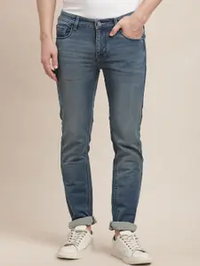 Turtle Men Classic Tapered Fit Light Fade Mid-Rise Stretchable Jeans