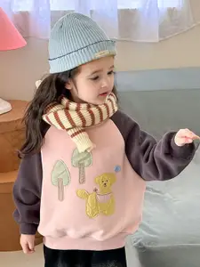 FOREVER FRIDAY Girls Self Design Sweatshirt