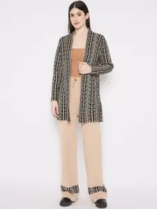 Camey Acrylic Printed Open Front Shrug With Palazzos