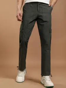 HIGHLANDER Men Overdyed Ribstop Dobby Straight Fit Cargo Pant