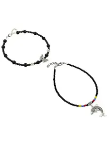 HIGH TRENDZ Women Set of 2 Anklets