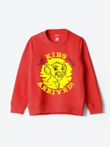 YK Disney Boys Graphic Printed Pullover Sweatshirt
