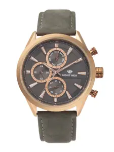 MONT NEO Men Dial & Leather Straps Analogue Watch 7010C-L3316