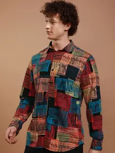 HIGHLANDER Men Opaque Abstract Printed Casual Shirt