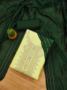 LADY SHOPI Floral Embroidered Unstitched Dress Material