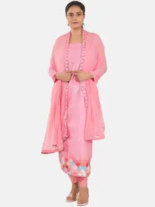 MOZAFIA Printed Unstitched Dress Material