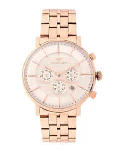 MONT NEO Men Embellished Dial & Bracelet Style Straps Analogue Watch 1055C-M3303