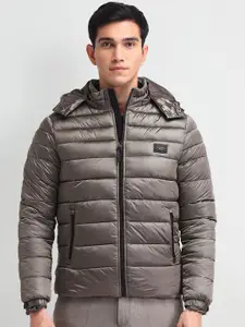 U.S. Polo Assn. Denim Co. Men Hooded Solid Casual Puffer Jacket