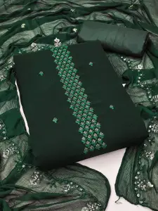 JULEE Floral Embroidered Sequinned Silk Georgette Unstitched Dress Material