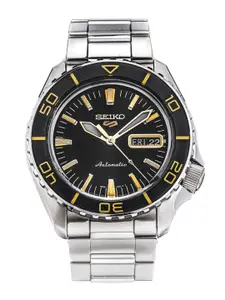SEIKO Men Dial & Stainless Steel Bracelet Style Straps Analogue Chronograph Automatic Motion Powered Watch