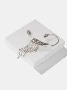 SHAYA 925 Sterling Silver Contemporary Drop Earrings