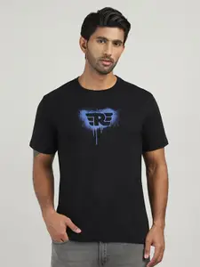 Royal Enfield Men Solid Graphic Printed Cotton Casual T-shirt