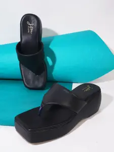 JM Looks Women Open Toe Wedge Sandals