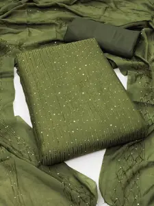 Maroosh Striped Sequinned Unstitched Dress Material