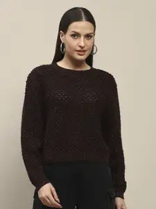 Madame Women Checked Pullover