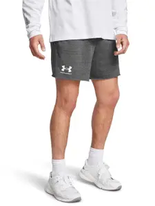 UNDER ARMOUR Men UA Rival Terry 6" Printed Loose Fit Training or Gym Sports Shorts