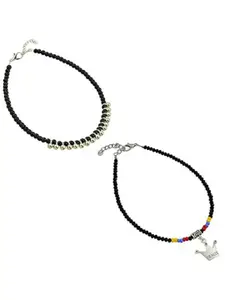 HIGH TRENDZ Women Set of 2 Anklets