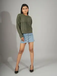 Stylecast X Kotty Women Cable Knit Pullover Sweaters