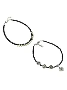 HIGH TRENDZ Women Set of 2 Anklets