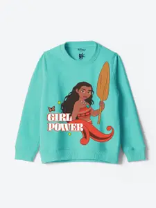 YK Disney Girls Printed Cotton Sweatshirt