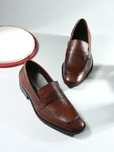CARLO ROMANO Men Leather Formal Slip-Ons