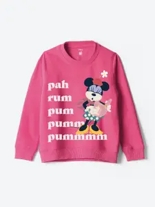 YK Disney Girls Printed Pullover Sweatshirt