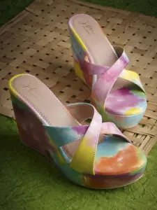 JM Looks Women Printed Wedge Sandals