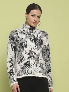 Madame Women Self Design Pullover