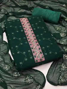 JULEE Floral Embroidered Sequinned Silk Georgette Unstitched Dress Material