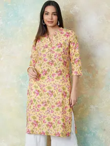 Melange by Lifestyle Floral Printed Acrylic Kurta