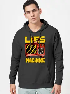 Crazymonk Men Printed Cotton Hooded Sweatshirt