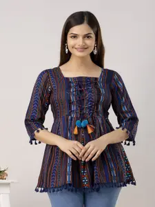 MERAAKI FASHION Women Tribal Printed Peplum Top