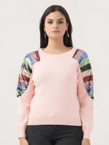 Albion By CnM Women Embellished Pullover Sweater