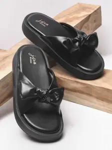 JM Looks Women Open Toe Flats with Bows