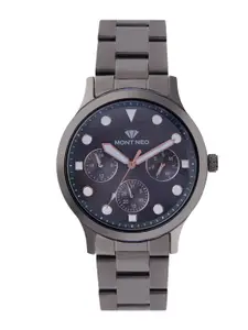 MONT NEO Men Embellished Dial & Bracelet Style Straps Analogue Watch 8006M-M8816