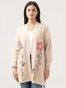 Albion By CnM Women Floral Printed Longline Front-Open