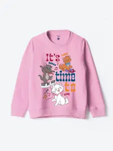 YK Disney Girls Printed Pullover Sweatshirt